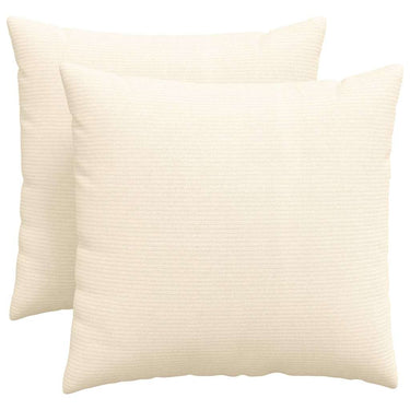 Vidaxl sofa kussens 2 stuks crème 50 x 50 cm cordstof