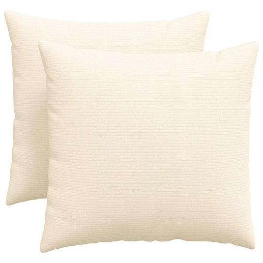 Vidaxl sofa kussens 2 stuks crème 50 x 50 cm cordstof