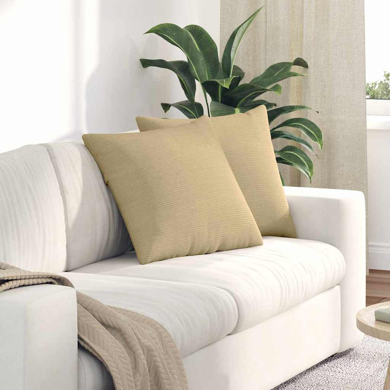 ギャラリービューアに画像をロードする, Vidaxl sofa kussens 2 stuks grijs groen 50 x 50 cm cordstof
