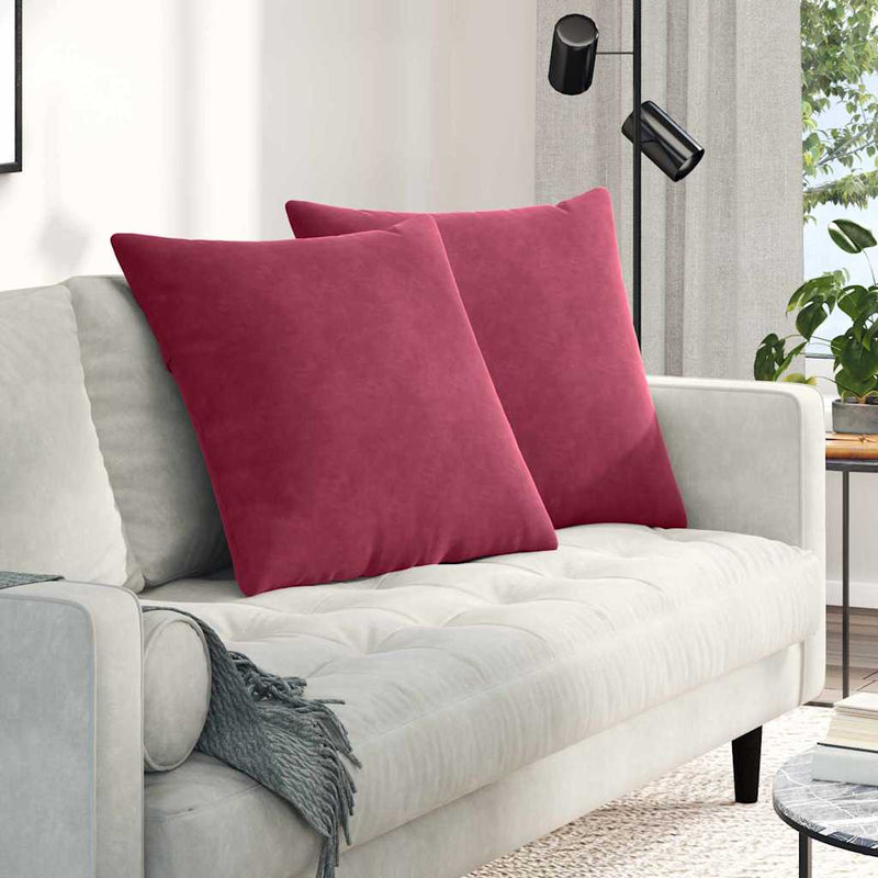 ギャラリービューアに画像をロードする, Vidaxl sofa kussens 2 stuks wijnrood 60 x 60 cm cordstof
