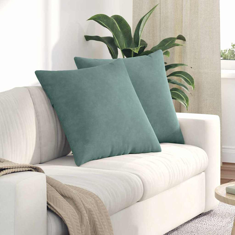 Afbeelding laden in galerijviewer, Vidaxl sofa kussens 2 stuks zeegroen 60 x 60 cm cordstof
