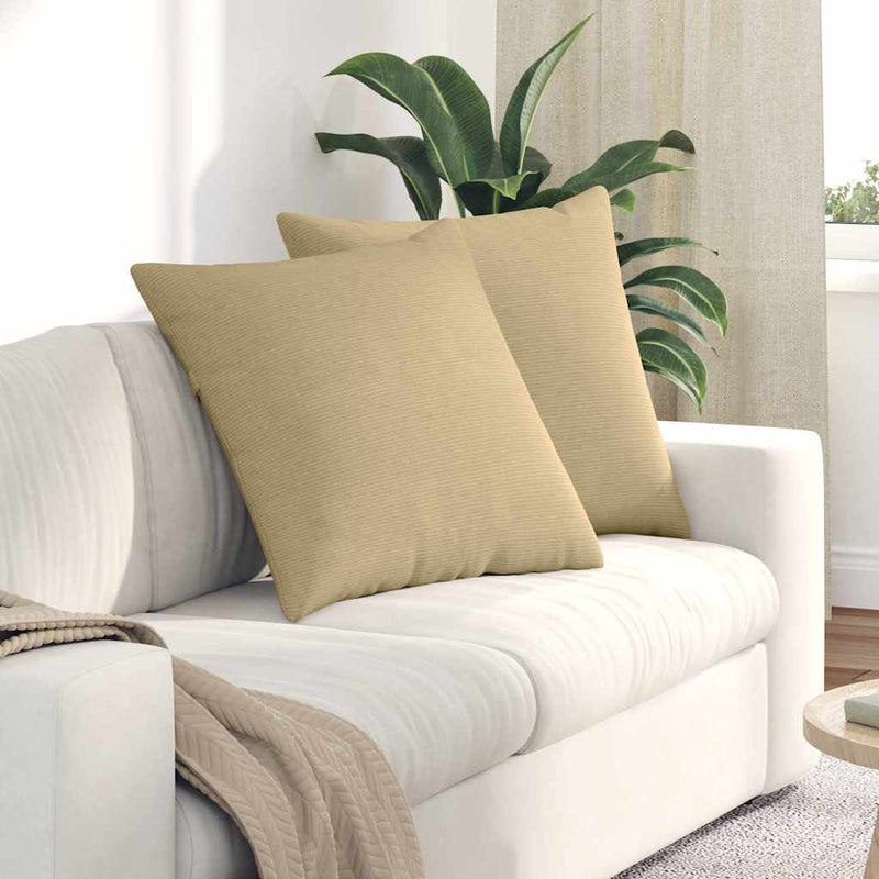 ギャラリービューアに画像をロードする, Vidaxl sofa kussens 2 stuks grijs groen 60 x 60 cm cordstof
