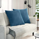 Vidaxl sofa kussens 2 stuks blauw 80 x 80 cm cordstof