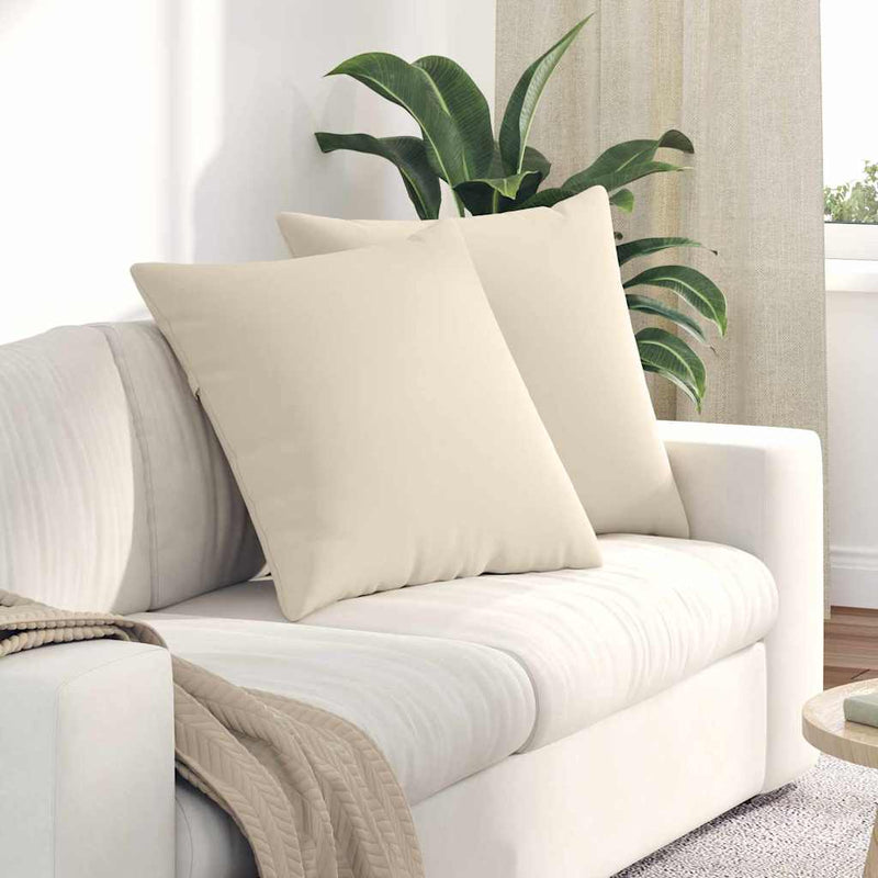 Afbeelding laden in galerijviewer, Vidaxl sofa kussens 2 stuks beige 80 x 80 cm stof
