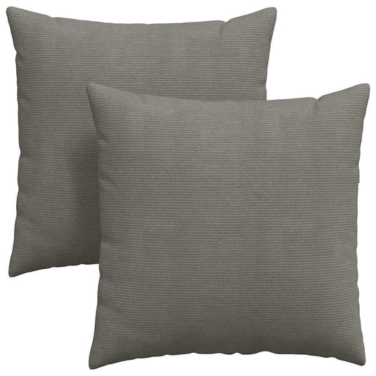 Vidaxl sofa kussens 2 stuks lichtgrijs 80 x 80 cm cordstof