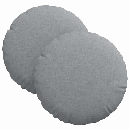 Vidaxl zitkussens 2 pcs lichtgrijs ø30 x 13 cm stof