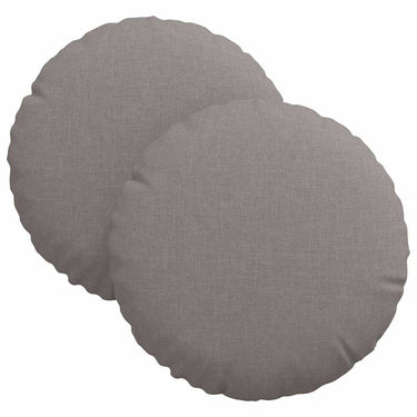 Vidaxl zitkussens 2 pcs taupe ø30 x 13 cm stof