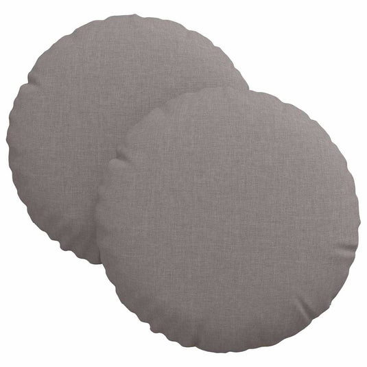 Vidaxl zitkussens 2 pcs taupe ø30 x 13 cm stof