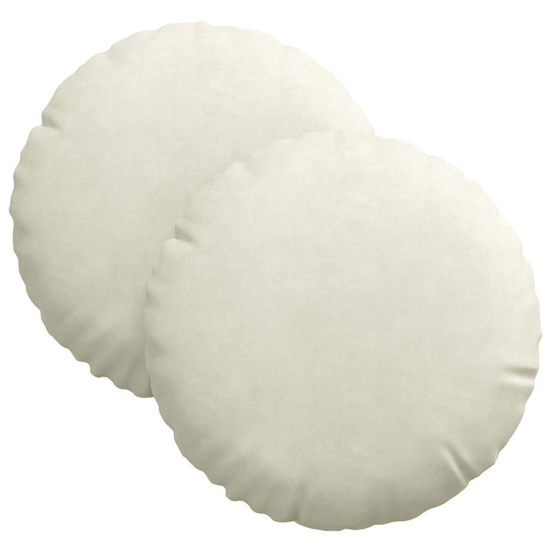 Afbeelding laden in galerijviewer, Vidaxl zitkussens 2 stuks crème ø 40 x 13 cm fluweel
