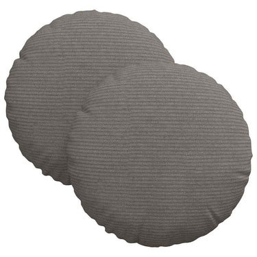 Vidaxl zitkussens 2 stuks lichtgrijs ø 30 x 13 cm cordstof
