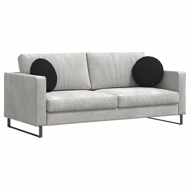 Afbeelding laden in galerijviewer, Vidaxl zitkussens 2 pcs zwart ø40 x 13 cm stof
