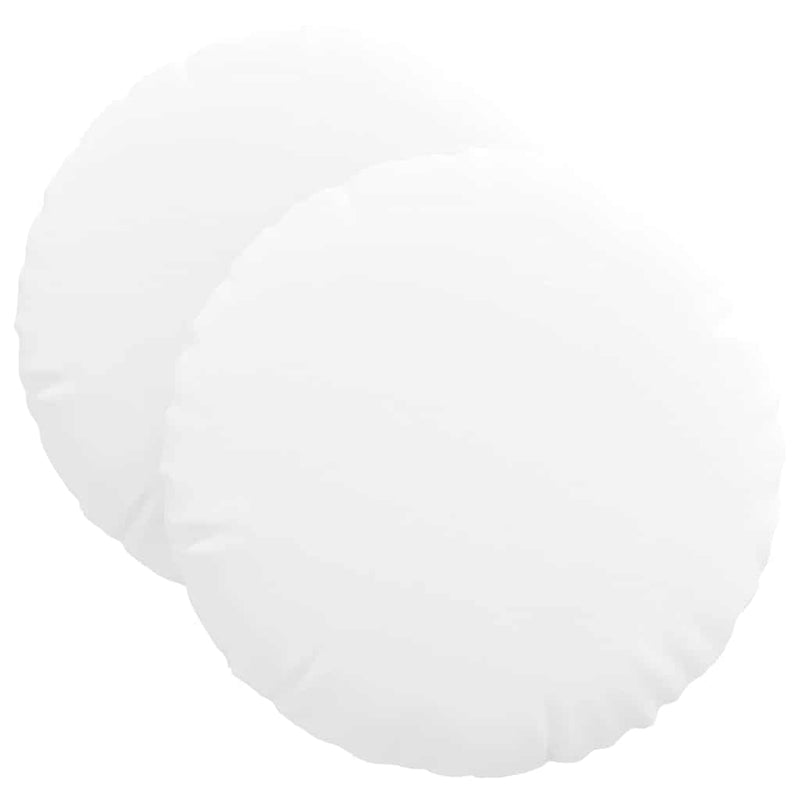Afbeelding laden in galerijviewer, Vidaxl zitkussens 2 pcs wit ø40 x 13 cm stof
