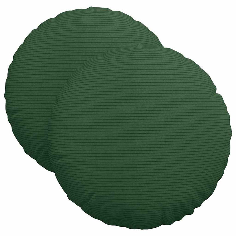 Afbeelding laden in galerijviewer, Vidaxl zitkussens 2 pcs donkergroen ø 40 cm katoen stof
