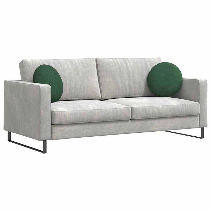 Afbeelding laden in galerijviewer, Vidaxl zitkussens 2 pcs donkergroen ø 40 cm katoen stof
