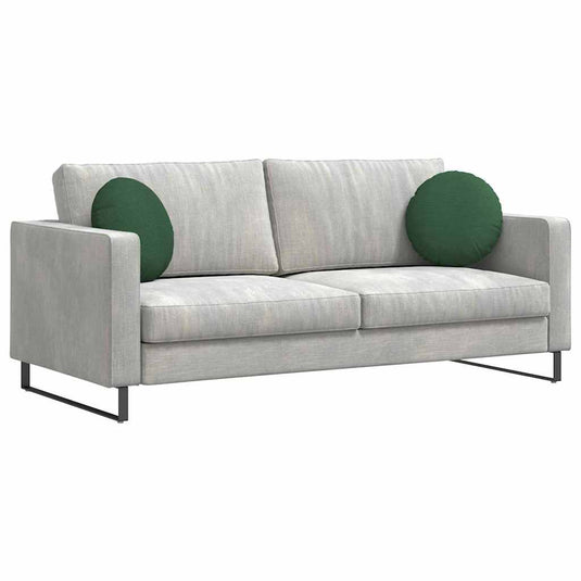 Vidaxl zitkussens 2 pcs donkergroen ø 40 cm katoen stof