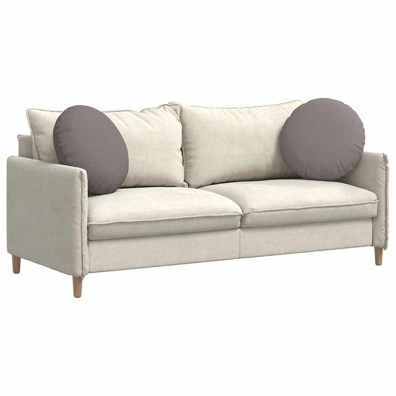 Afbeelding laden in galerijviewer, Vidaxl zitkussens 2 pcs taupe ø50 x 19 cm stof
