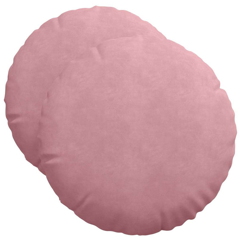 Afbeelding laden in galerijviewer, Vidaxl zitkussens 2 stuks roze ø 40 x 13 cm fluweel

