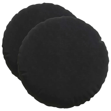 Vidaxl zitkussens 2 stuks zwart ø 40 x 13 cm fluweel