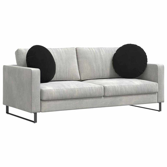Vidaxl zitkussens 2 stuks zwart ø 40 x 13 cm fluweel