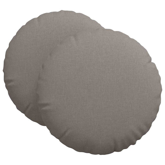 Vidaxl zitkussens 2 pcs taupe ø60 x 21 cm stof