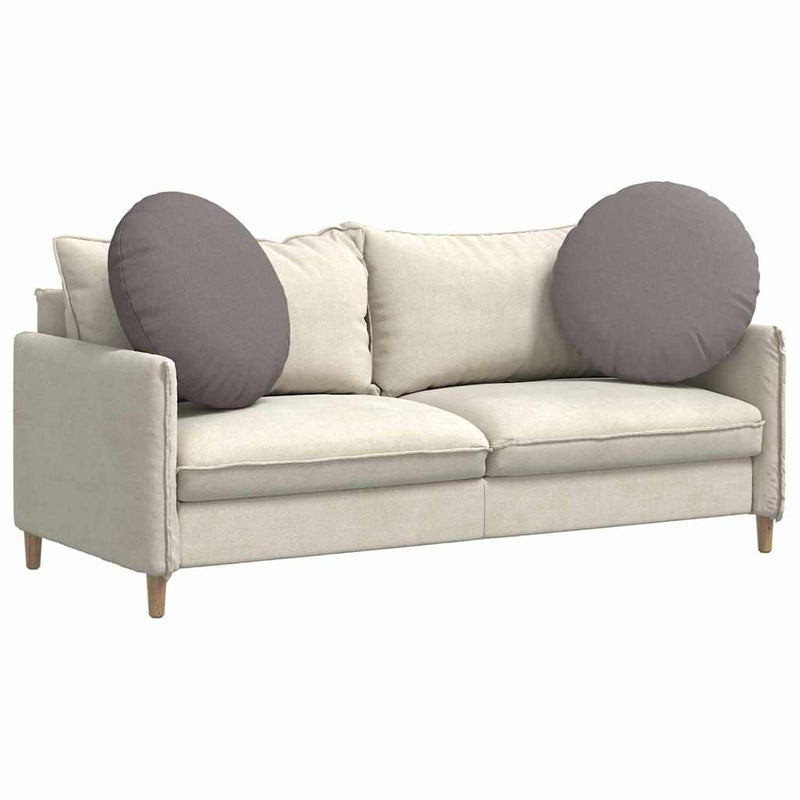 Chargez l'image dans la visionneuse de la galerie, Vidaxl zitkussens 2 pcs taupe ø60 x 21 cm stof
