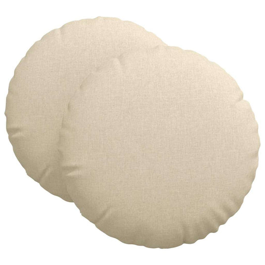 Vidaxl zitkussens 2 pcs crème ø60 x 21 cm stof