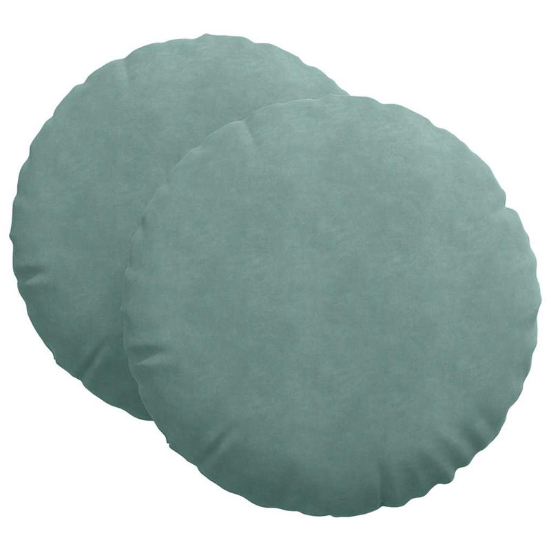Afbeelding laden in galerijviewer, Vidaxl zitkussens 2 stuks zeegroen ø 40 x 13 cm fluweel
