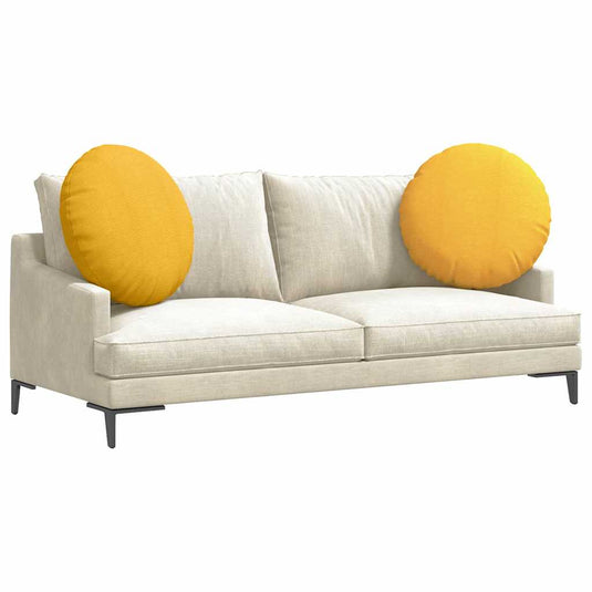 Vidaxl zitkussens 2 pcs lichtgeel ø 60 cm katoen stof