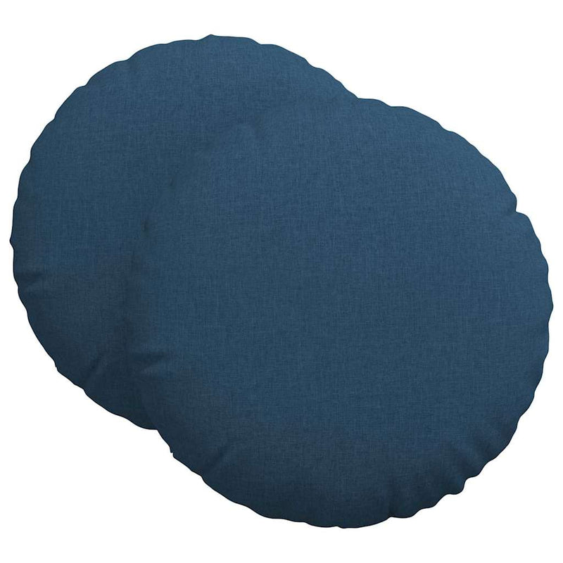 Chargez l'image dans la visionneuse de la galerie, Vidaxl zitkussens 2 pcs blauw ø80 x 29 cm stof
