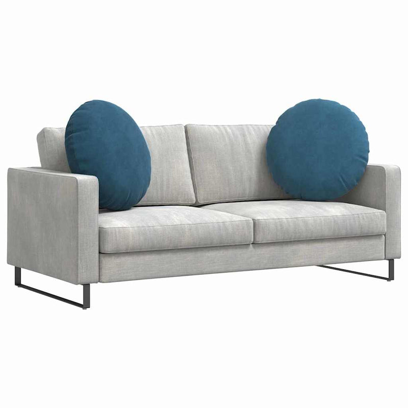Chargez l'image dans la visionneuse de la galerie, Vidaxl zitkussens 2 pcs blauw ø 80 x 29 cm fluweel
