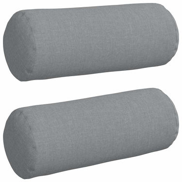 Vidaxl bolster kussens 2 stuks lichtgrijs ø 15 x 40 cm stof