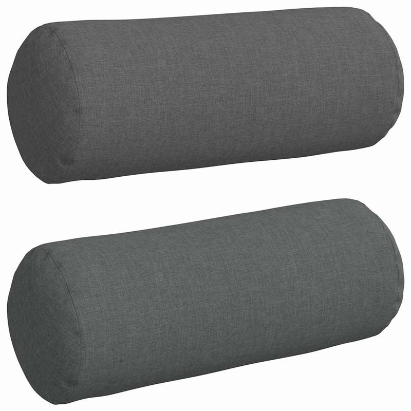 Afbeelding laden in galerijviewer, Vidaxl bolster kussens 2 stuks donkergrijs ø 15 x 40 cm stof

