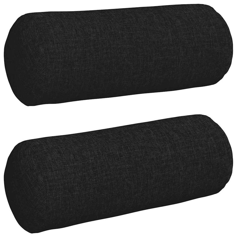 ギャラリービューアに画像をロードする, Vidaxl bolster kussens 2 stuks zwart ø 15 x 40 cm stof
