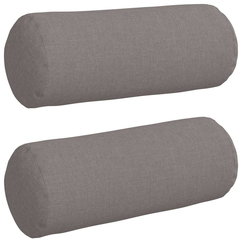 ギャラリービューアに画像をロードする, Vidaxl bolster kussens 2 stuks taupe ø 15 x 40 cm stof
