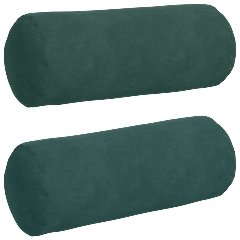 Afbeelding laden in galerijviewer, Vidaxl bolster kussens 2 stuks donkergroen ø 15 x 40 cm cordstof
