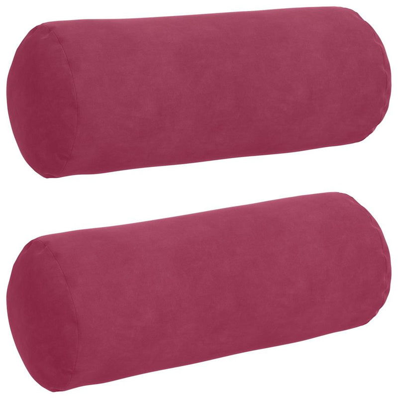 Afbeelding laden in galerijviewer, Vidaxl bolster kussens 2 stuks wijnrood ø 15 x 40 cm cordstof
