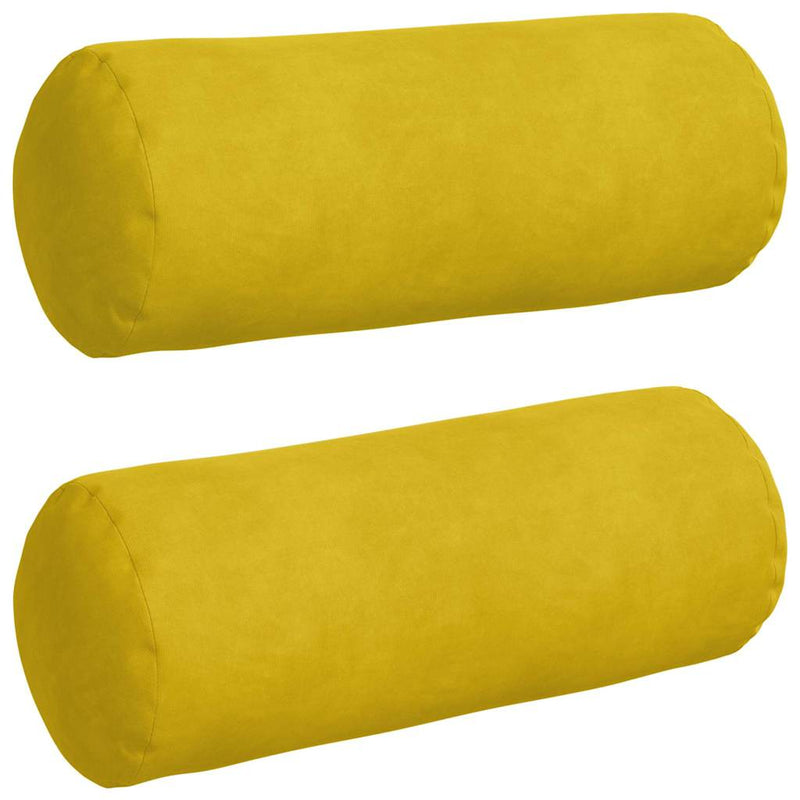 ギャラリービューアに画像をロードする, Vidaxl bolster kussens 2 stuks geel ø 15 x 40 cm cordstof
