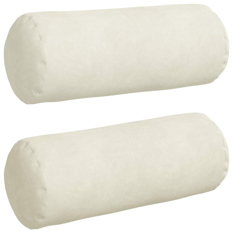 Afbeelding laden in galerijviewer, Vidaxl bolster kussens 2 stuks crème ø 15 x 40 cm cordstof
