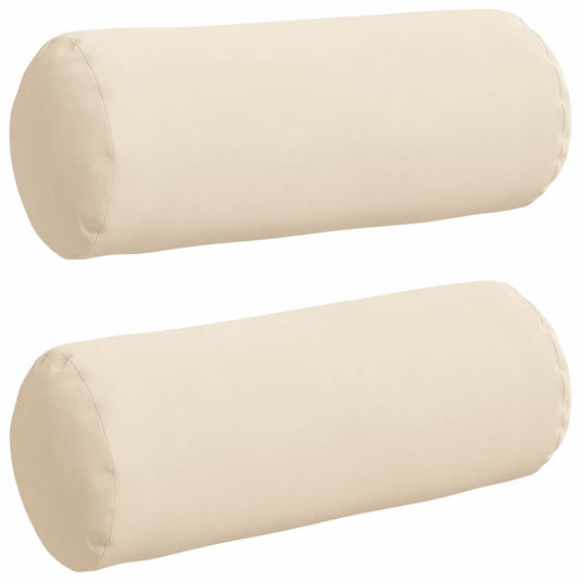 Vidaxl bolster kussens 2 stuks beige ø 15 x 40 cm microvezel stof
