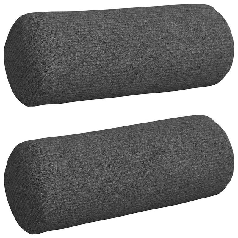 Afbeelding laden in galerijviewer, Vidaxl bolster kussens 2 stuks donkergrijs ø 15 x 40 cm cordstof
