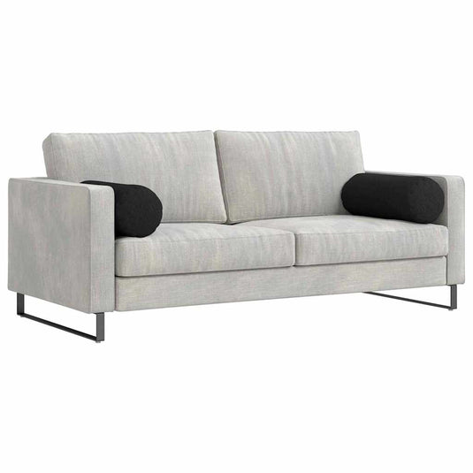 Vidaxl bolster kussens 2 stuks zwart ø 25 x 70 cm stof