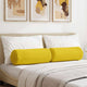Vidaxl bolster kussens 2 stuks lichtgeel ø 25 x 70 cm stof