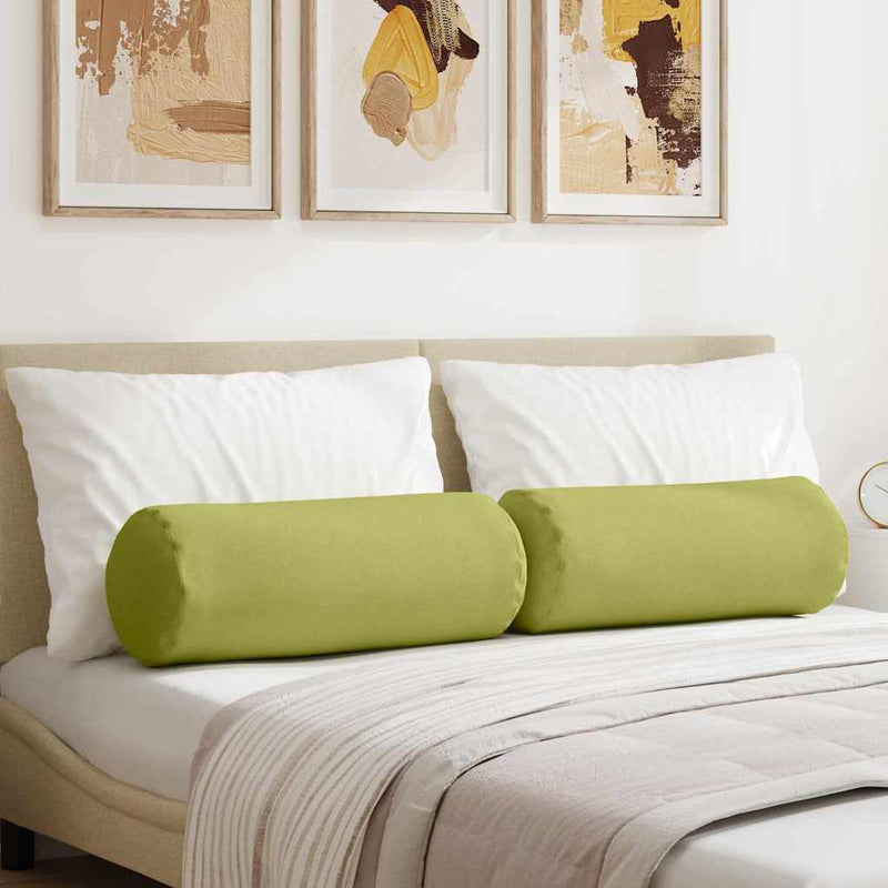 ギャラリービューアに画像をロードする, Vidaxl bolster kussens 2 stuks lichtgroen ø 25 x 70 cm stof
