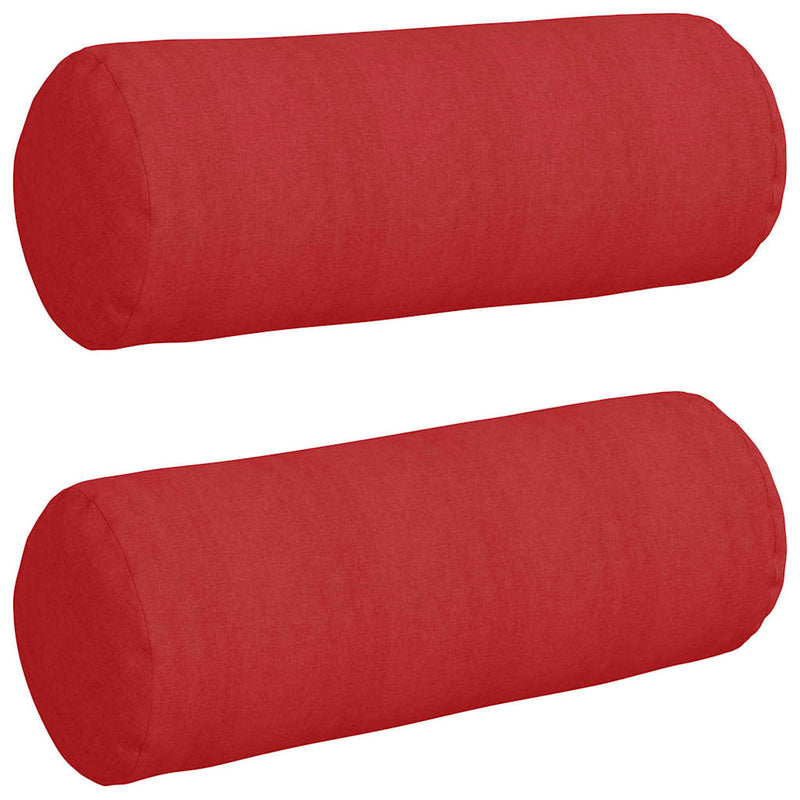 Afbeelding laden in galerijviewer, Vidaxl bolster kussens 2 stuks rood ø 25 x 70 cm stof
