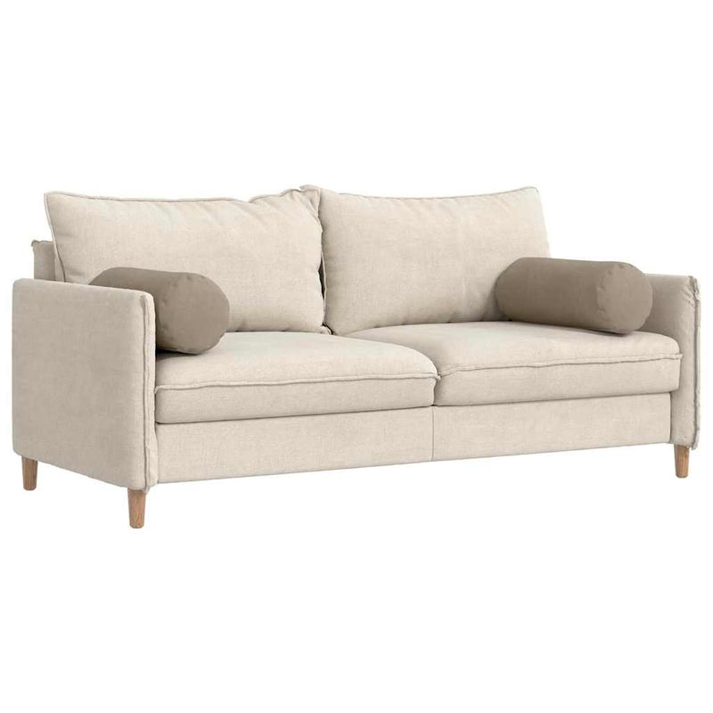 Afbeelding laden in galerijviewer, Vidaxl bolster kussens 2 stuks taupe ø 25 x 70 cm microvezel stof
