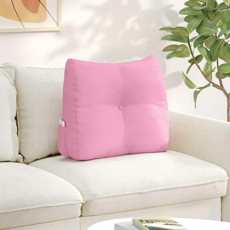 Afbeelding laden in galerijviewer, Vidaxl rugkussen roze 60 x 24 x 50 cm stof
