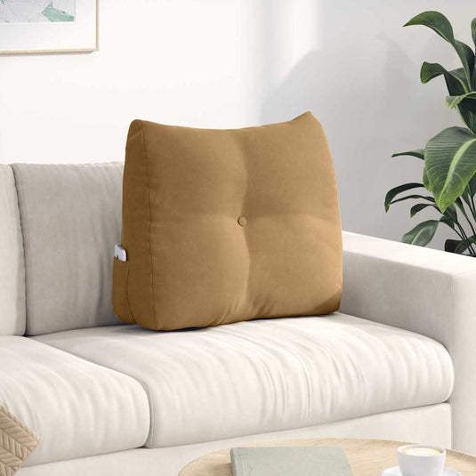 Vidaxl rugkussen bruin 60 x 24 x 50 cm fluweel