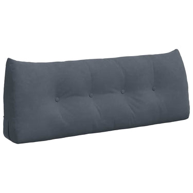 Vidaxl rugkussen donkergrijs 120 x 24 x 50 cm fluweel