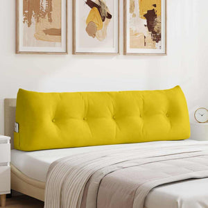 Vidaxl rugkussen geel 160 x 24 x 50 cm fluweel