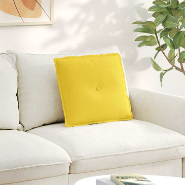 Vidaxl rugkussen lichtgeel 50 x 19 x 45 cm stof
